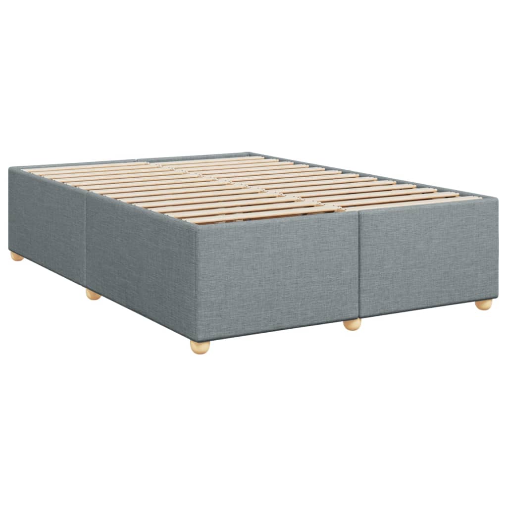 Sommier à lattes de lit avec matelas Gris clair 140x190cm Tissu - XIOS