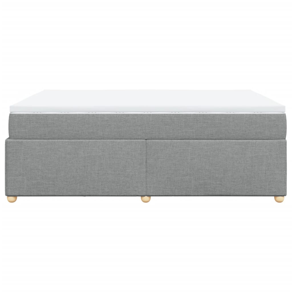 Sommier à lattes de lit avec matelas Gris clair 140x190cm Tissu - XIOS