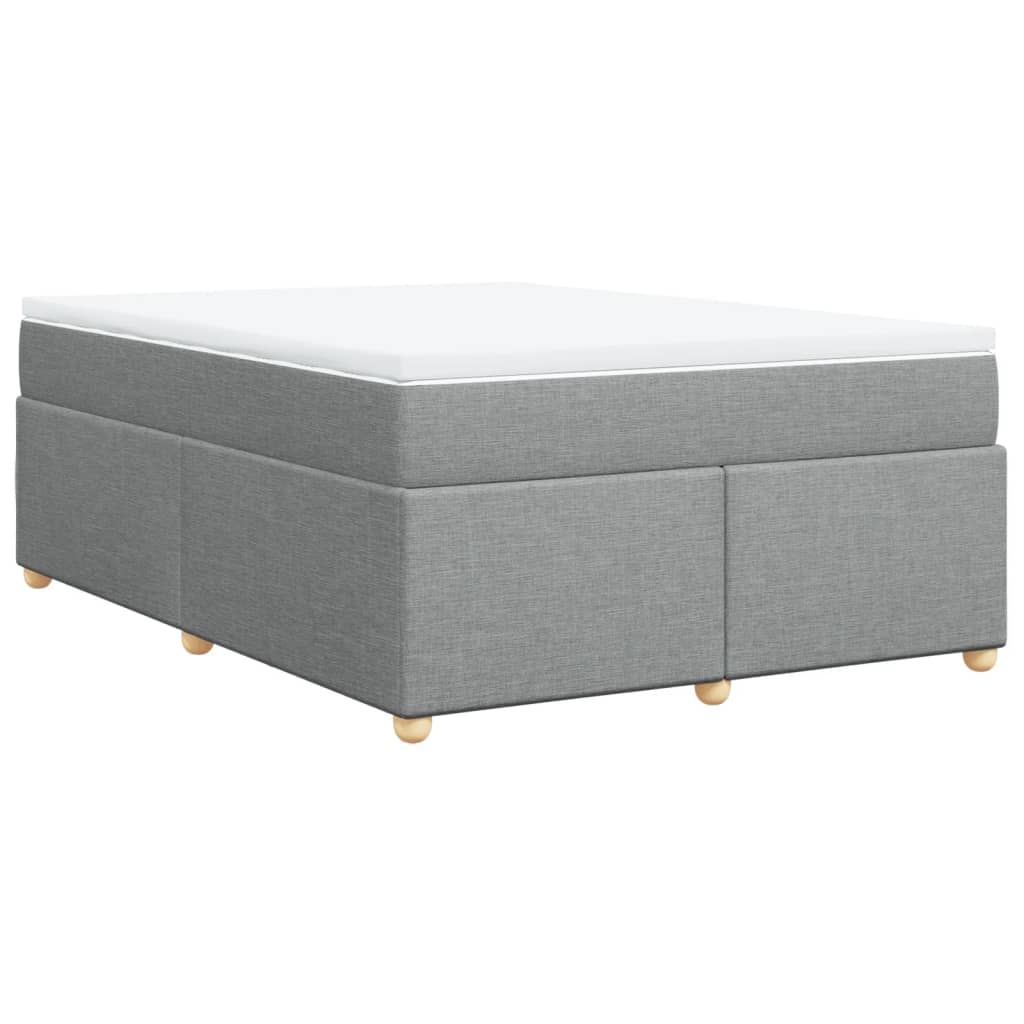 Sommier à lattes de lit avec matelas Gris clair 140x190cm Tissu - XIOS