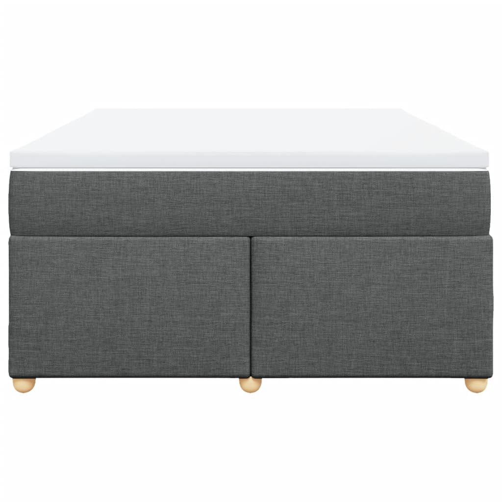 Sommier à lattes de lit avec matelas Gris foncé 140x190cm Tissu - XIOS