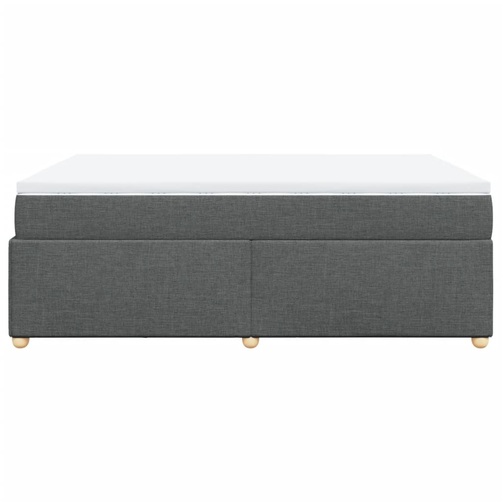 Sommier à lattes de lit avec matelas Gris foncé 140x190cm Tissu - XIOS