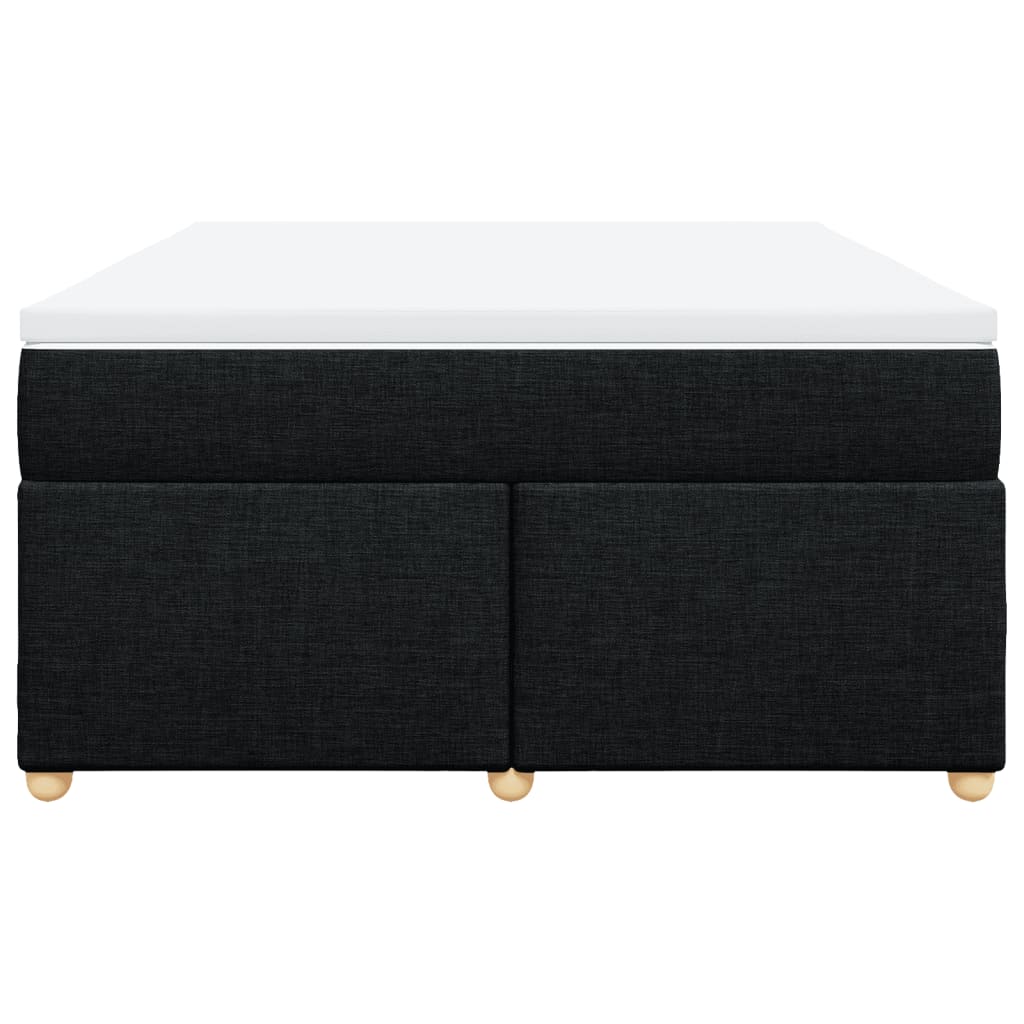 Sommier à lattes de lit avec matelas Noir 140x190 cm Tissu - XIOS