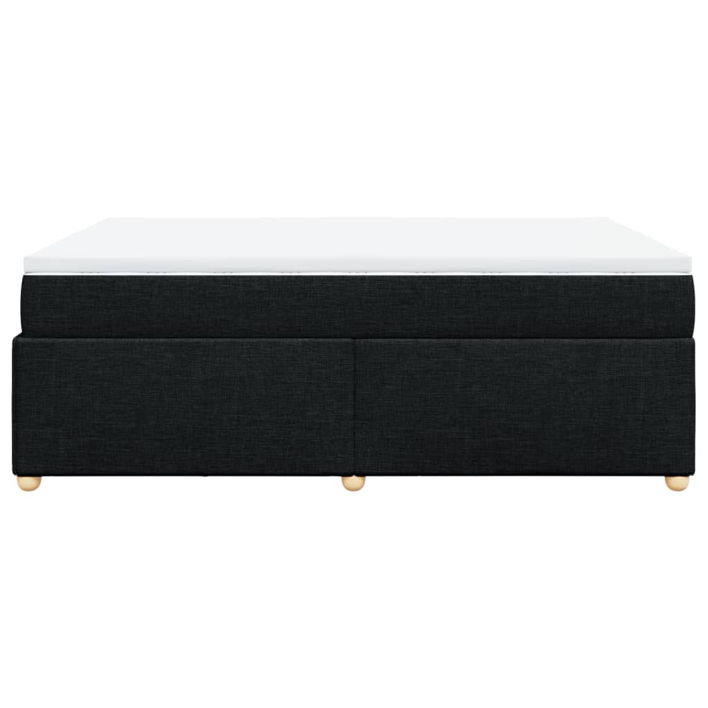 Sommier à lattes de lit avec matelas Noir 140x190 cm Tissu - XIOS