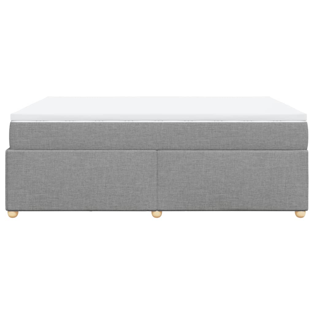 Sommier à lattes de lit avec matelas Gris clair 140x200cm Tissu - XIOS