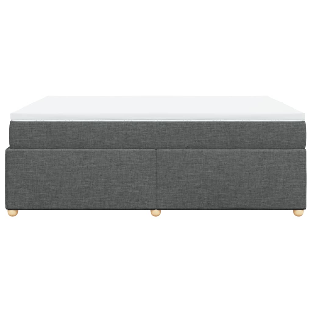 Sommier à lattes de lit avec matelas Gris foncé 140x200cm Tissu - XIOS