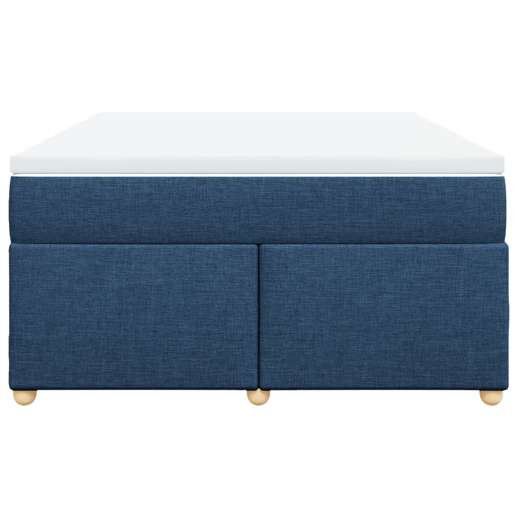 Sommier à lattes de lit avec matelas Bleu 140x200 cm Tissu - XIOS