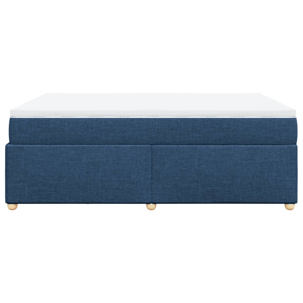 Sommier à lattes de lit avec matelas Bleu 140x200 cm Tissu - XIOS