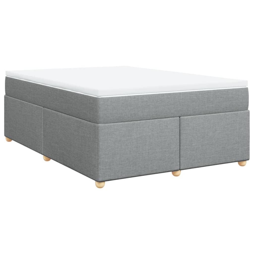 Sommier à lattes de lit avec matelas Gris clair 160x200cm Tissu - XIOS