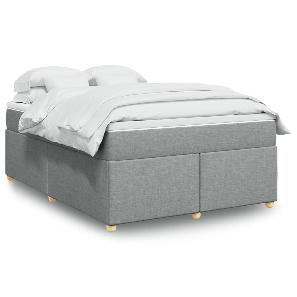 Sommier à lattes de lit avec matelas Gris clair 160x200cm Tissu - XIOS