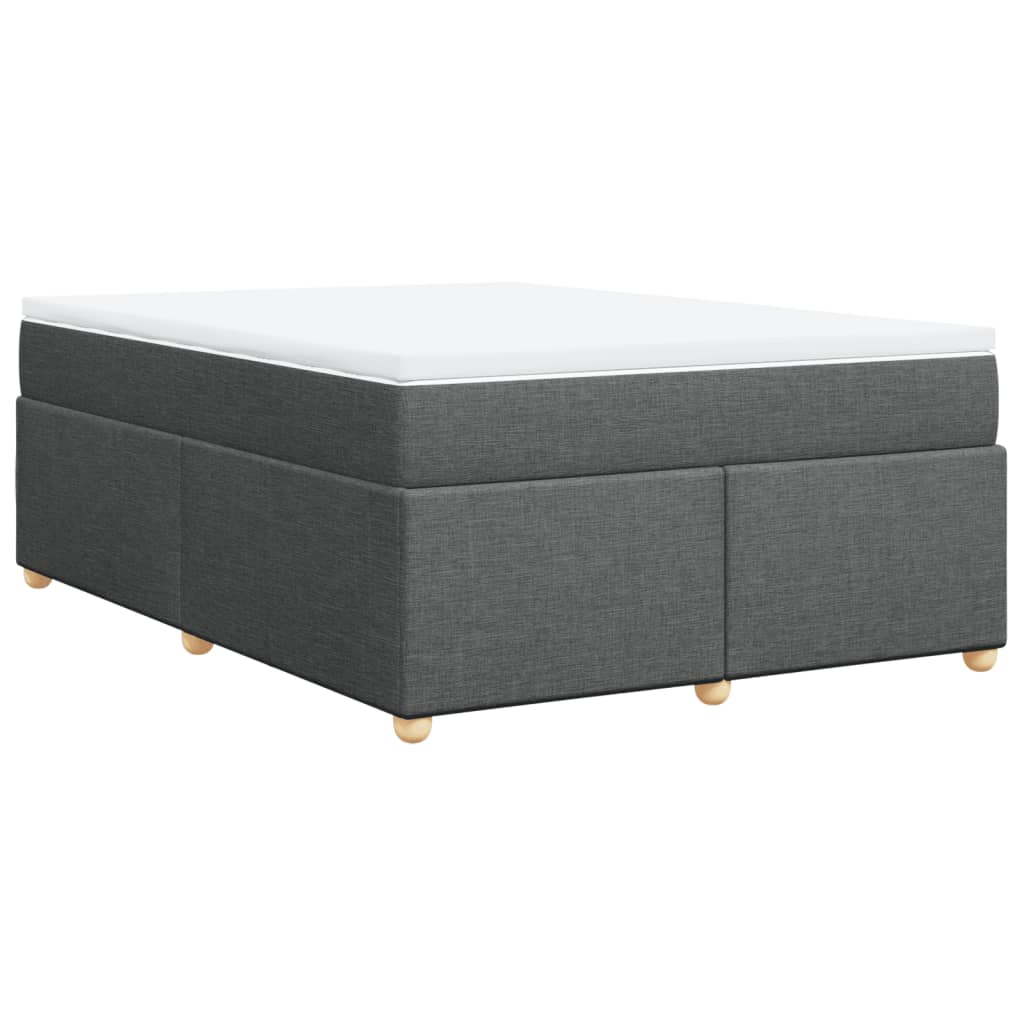 Sommier à lattes de lit avec matelas Gris foncé 160x200cm Tissu - XIOS