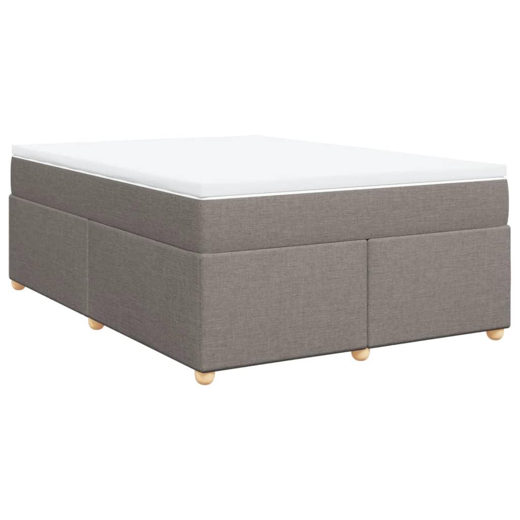 Sommier à lattes de lit avec matelas Taupe 160x200 cm Tissu - XIOS