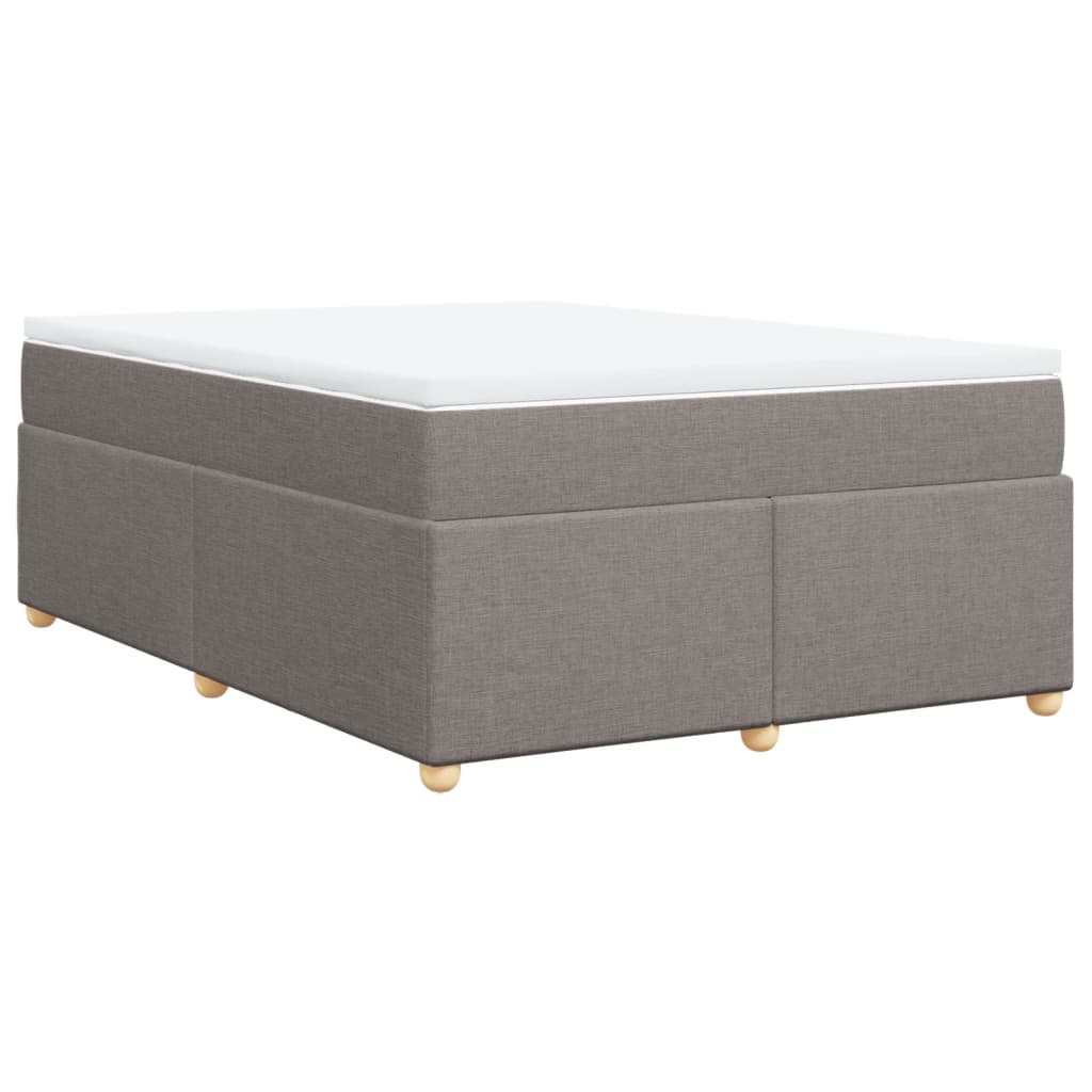 Sommier à lattes de lit avec matelas Taupe 160x200 cm Tissu - XIOS