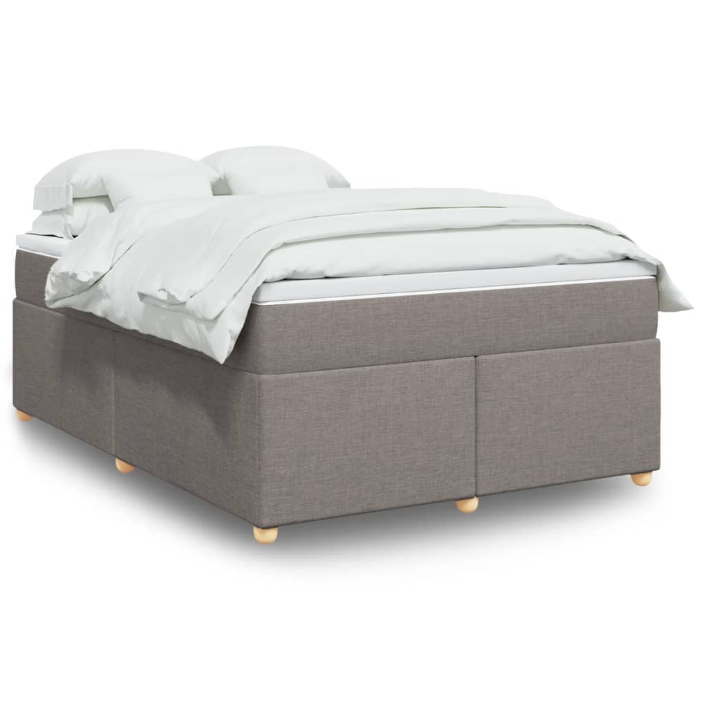 Sommier à lattes de lit avec matelas Taupe 160x200 cm Tissu - XIOS