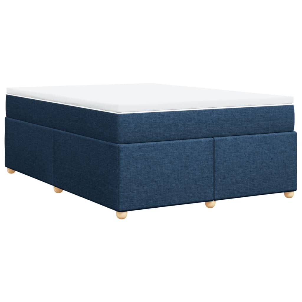 Sommier à lattes de lit avec matelas Bleu 160x200 cm Tissu - XIOS