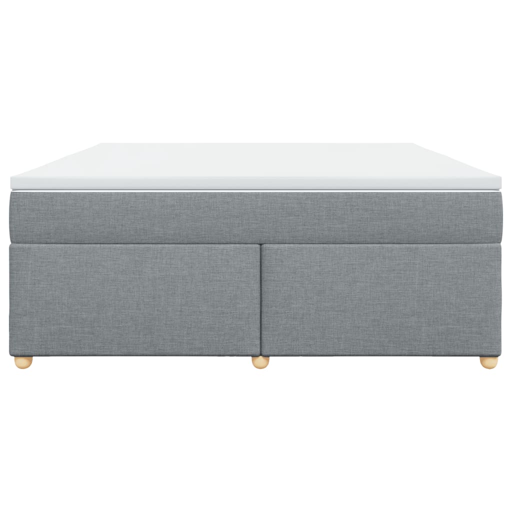 Sommier à lattes de lit avec matelas Gris clair 180x200cm Tissu - XIOS