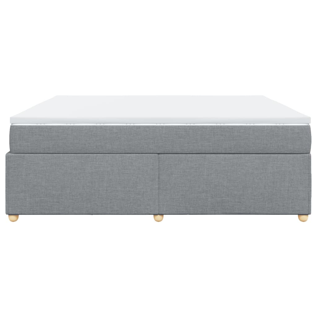 Sommier à lattes de lit avec matelas Gris clair 180x200cm Tissu - XIOS