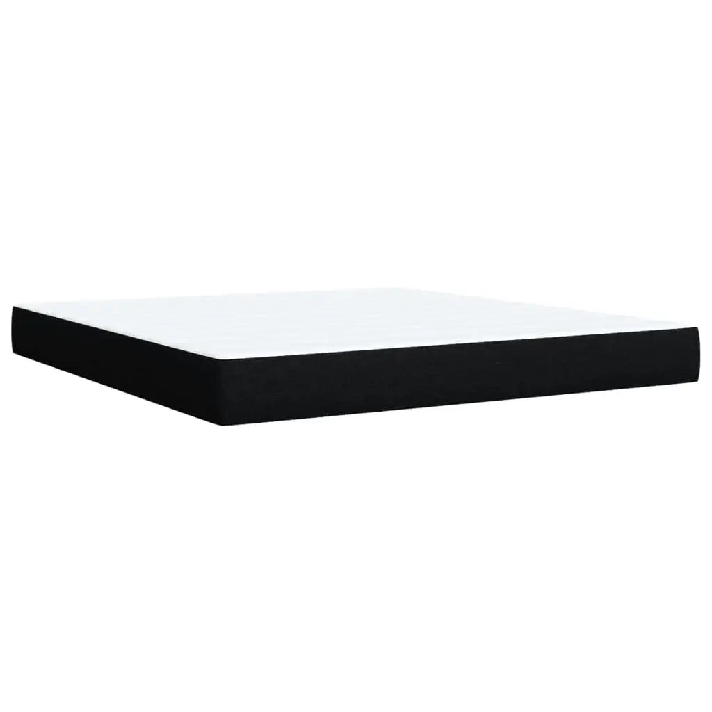 Sommier à lattes de lit avec matelas Noir 180x200 cm Tissu - XIOS