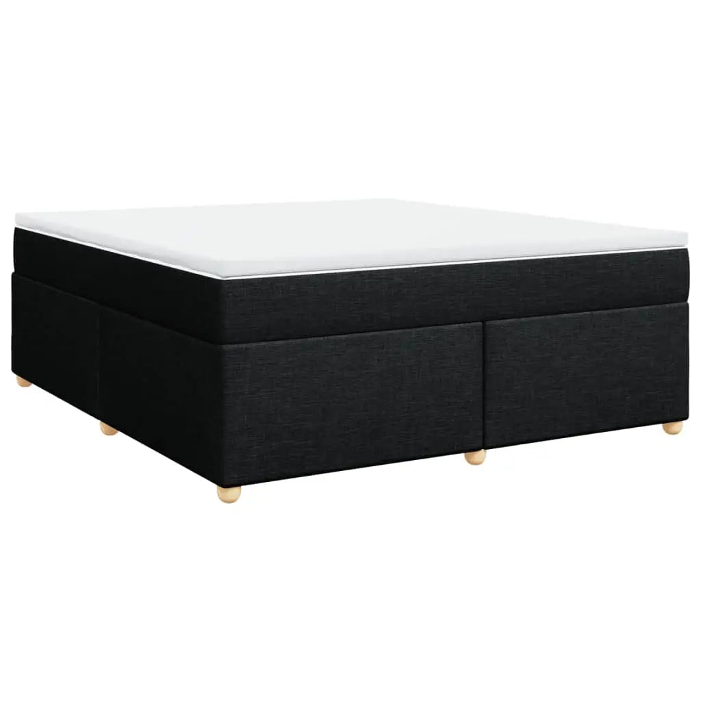 Sommier à lattes de lit avec matelas Noir 180x200 cm Tissu - XIOS