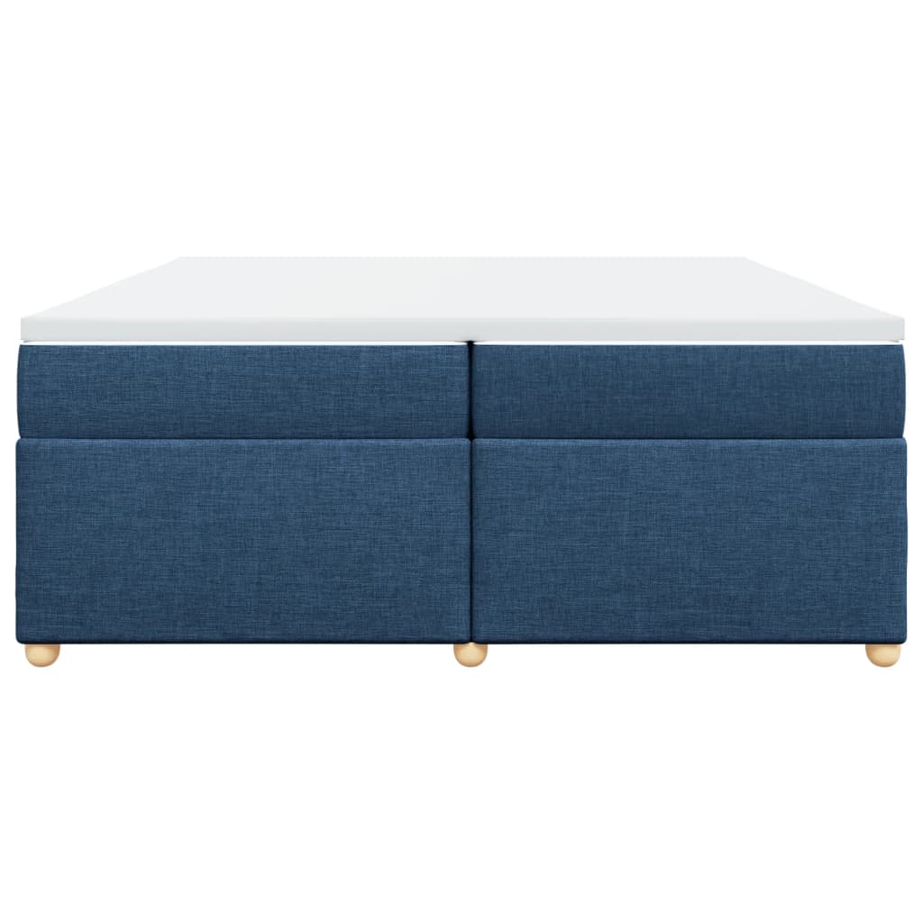 Sommier à lattes de lit avec matelas Bleu 200x200 cm Tissu - XIOS