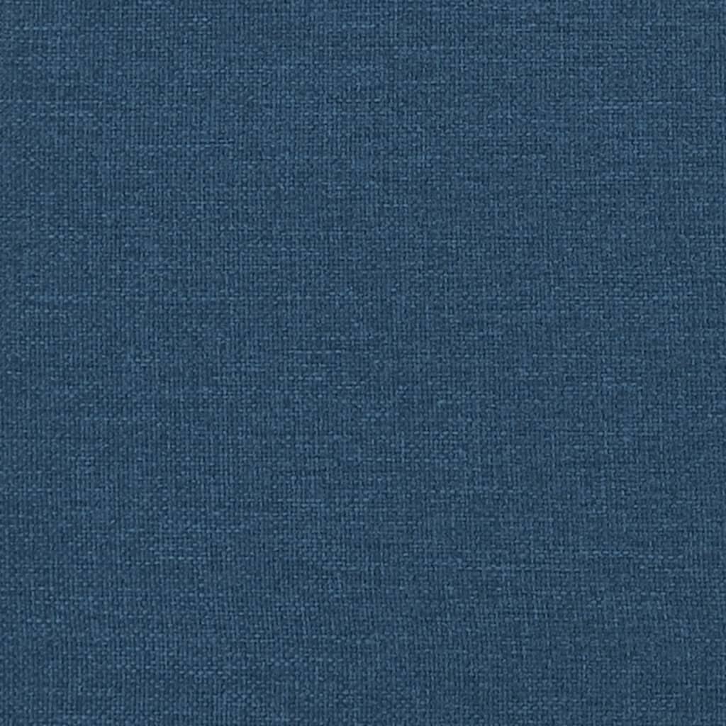 Sommier à lattes de lit avec matelas Bleu 200x200 cm Tissu - XIOS