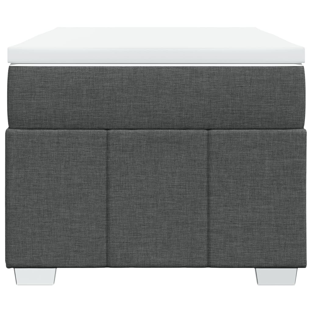 Sommier à lattes de lit et matelas Gris foncé 90x190 cm Tissu - XIOS