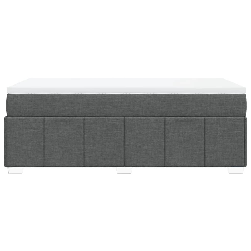 Sommier à lattes de lit et matelas Gris foncé 90x190 cm Tissu - XIOS
