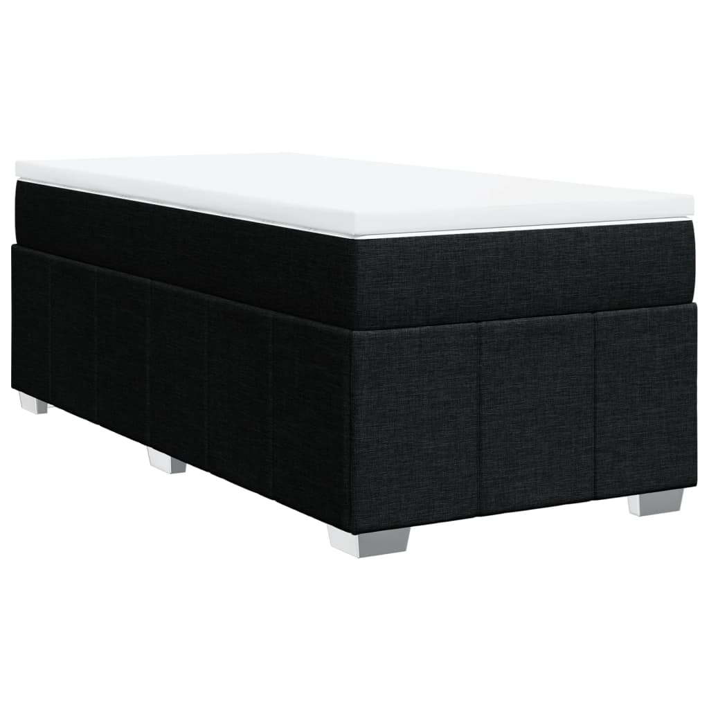 Sommier à lattes de lit avec matelas Noir 90x190 cm Tissu - XIOS