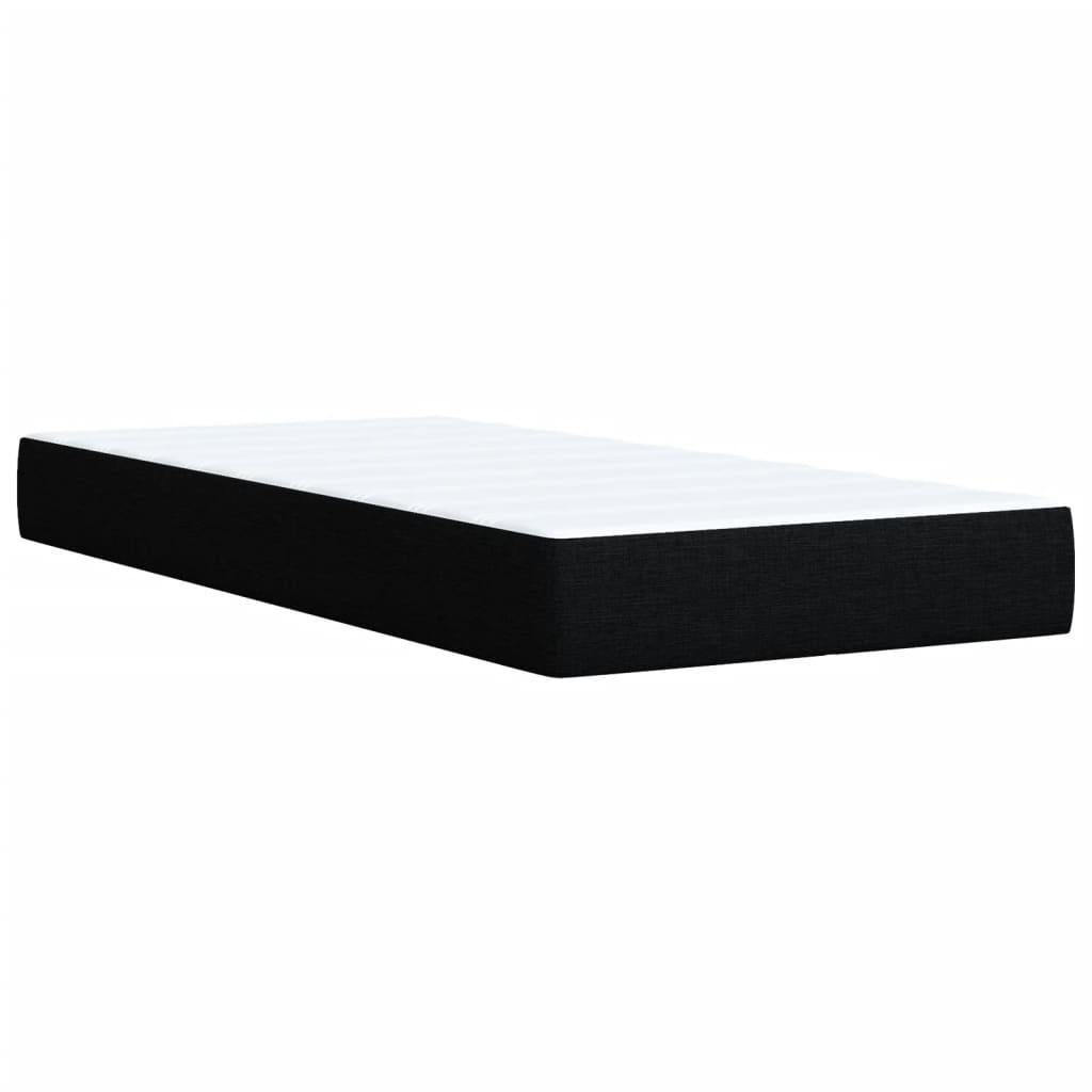Sommier à lattes de lit avec matelas Noir 90x190 cm Tissu - XIOS