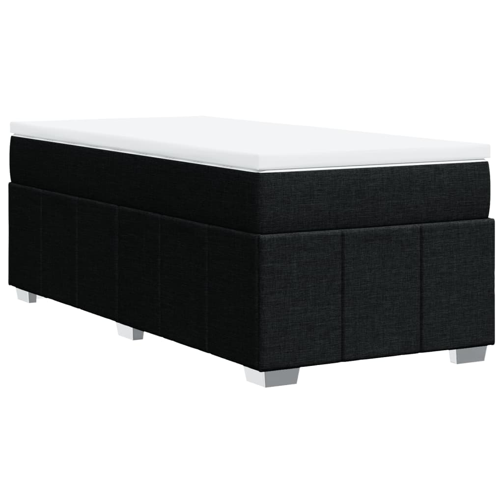 Sommier à lattes de lit avec matelas Noir 90x190 cm Tissu - XIOS