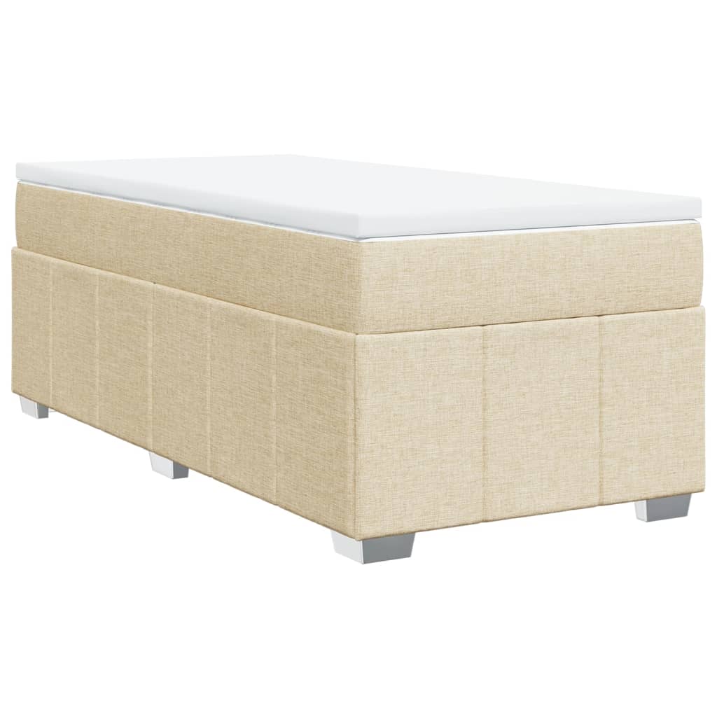 Sommier à lattes de lit et matelas Crème 90x190 cm Tissu - XIOS