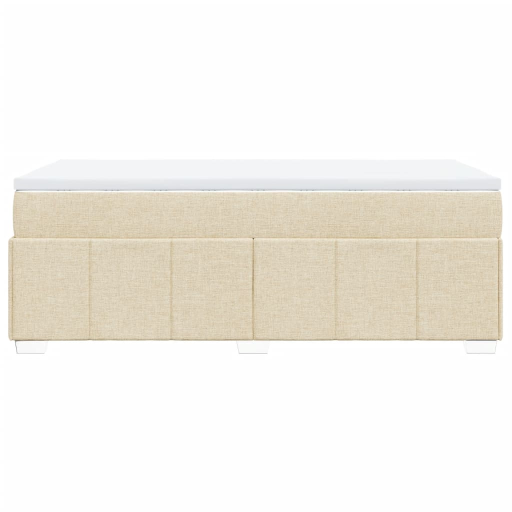 Sommier à lattes de lit et matelas Crème 90x190 cm Tissu - XIOS