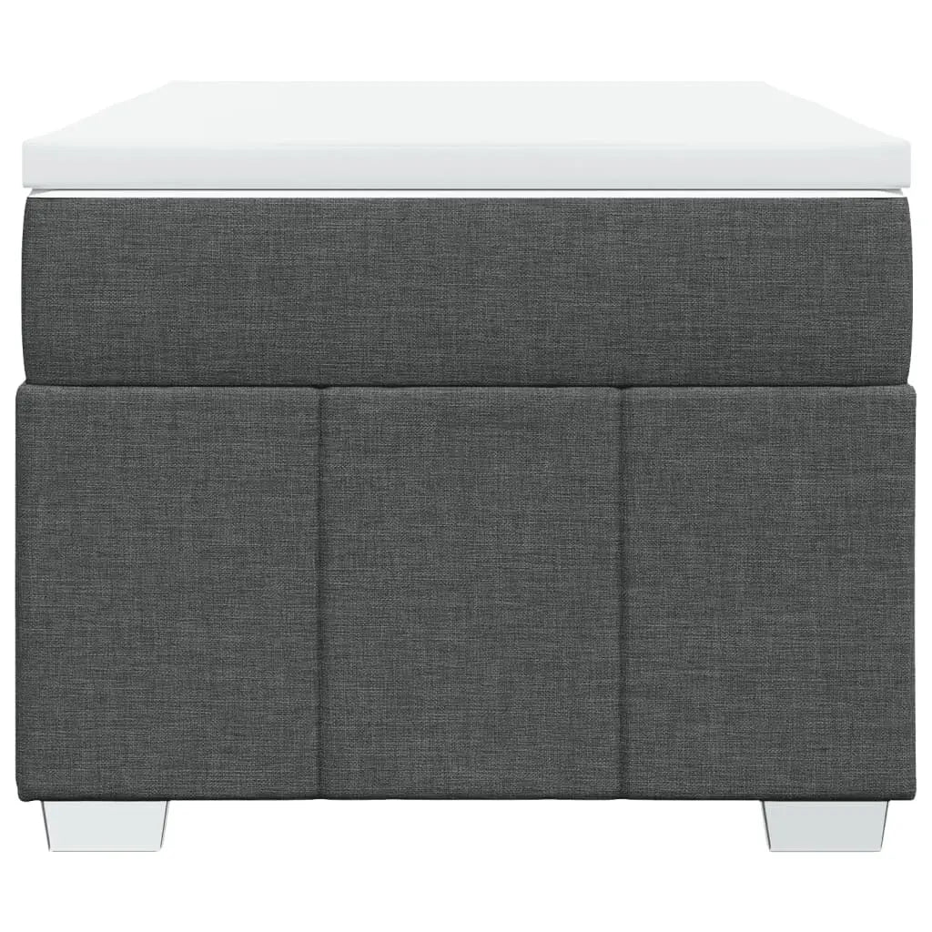 Sommier à lattes de lit avec matelas Gris foncé 90x200 cm Tissu - XIOS