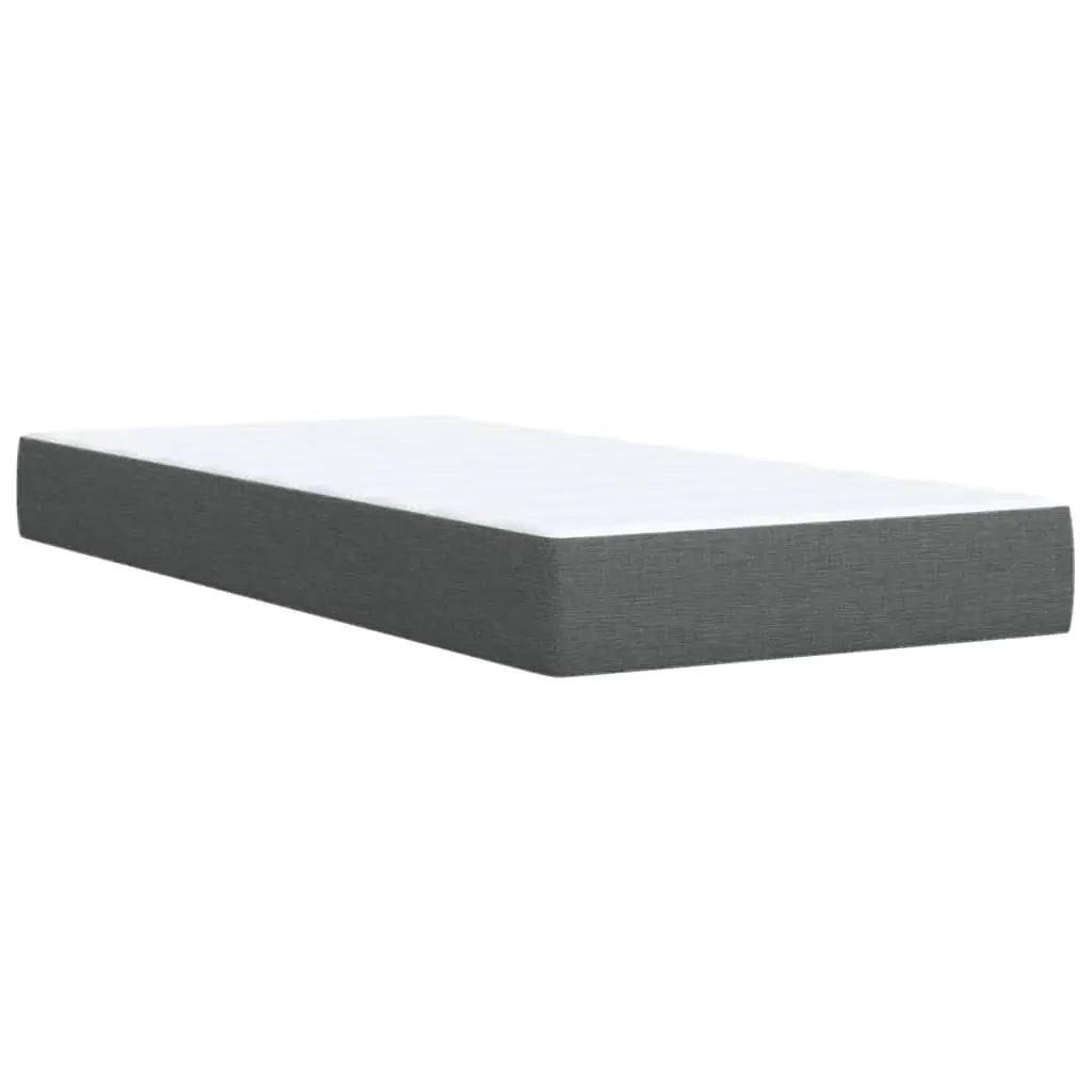 Sommier à lattes de lit avec matelas Gris foncé 90x200 cm Tissu - XIOS