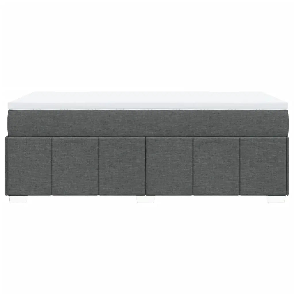 Sommier à lattes de lit avec matelas Gris foncé 90x200 cm Tissu - XIOS