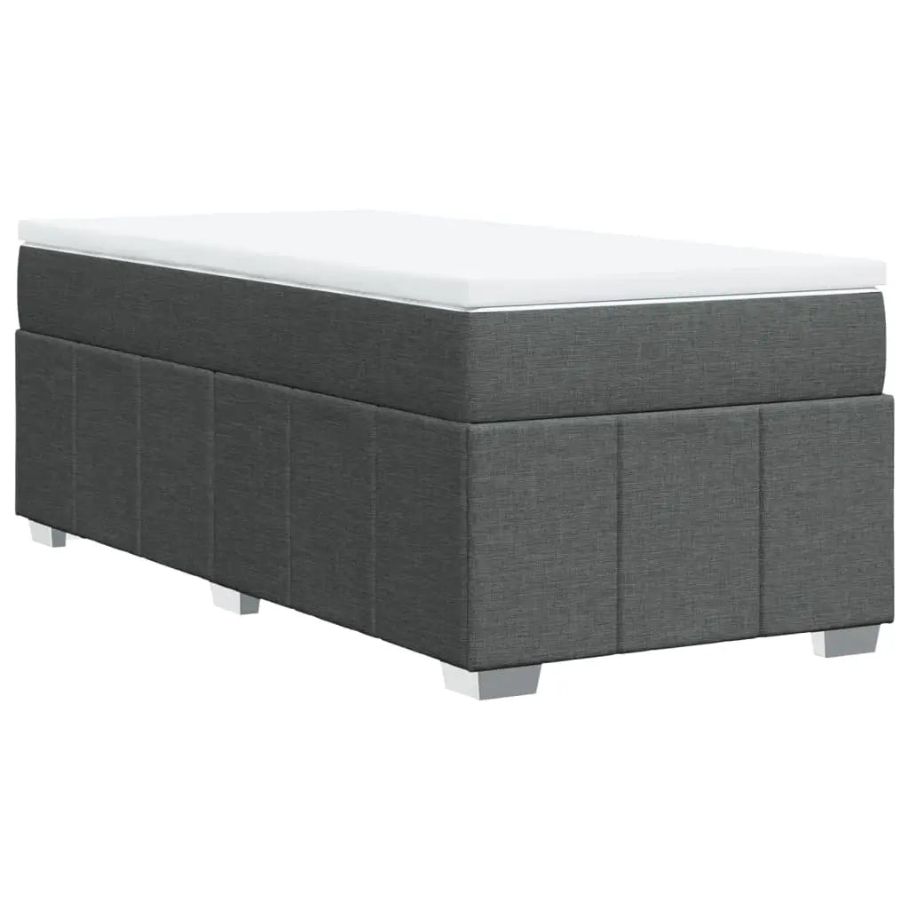 Sommier à lattes de lit avec matelas Gris foncé 90x200 cm Tissu - XIOS