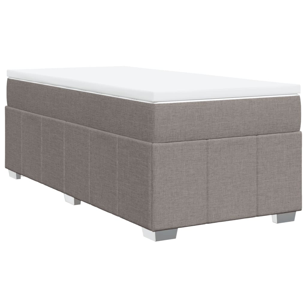 Sommier à lattes de lit avec matelas Taupe 90x200 cm Tissu - XIOS