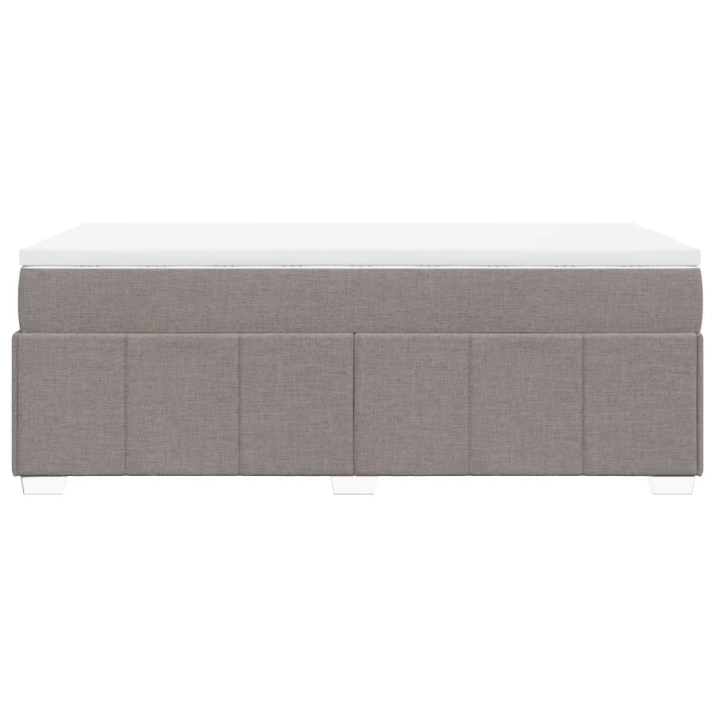 Sommier à lattes de lit avec matelas Taupe 90x200 cm Tissu - XIOS