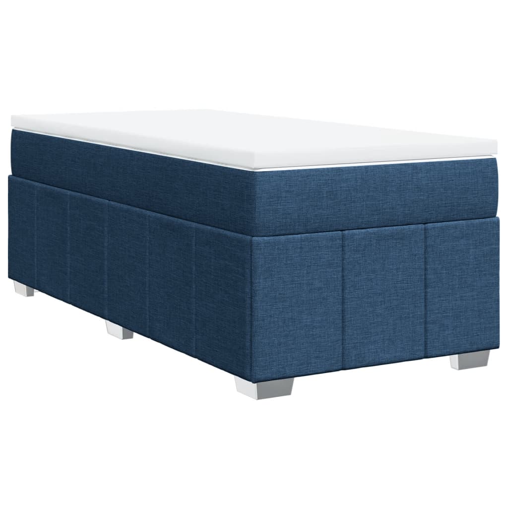 Sommier à lattes de lit avec matelas Bleu 90x200 cm Tissu - XIOS