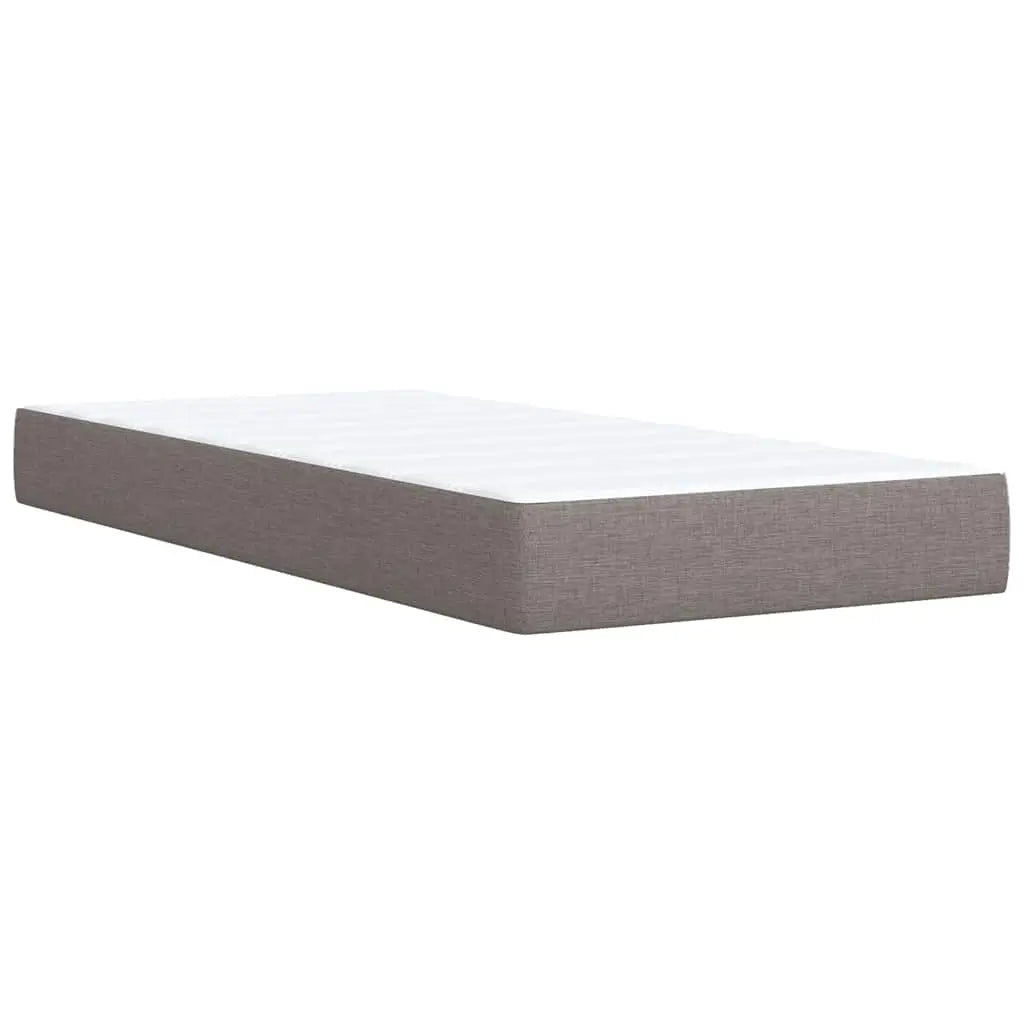 Sommier à lattes de lit avec matelas Taupe 100x200 cm Tissu - XIOS