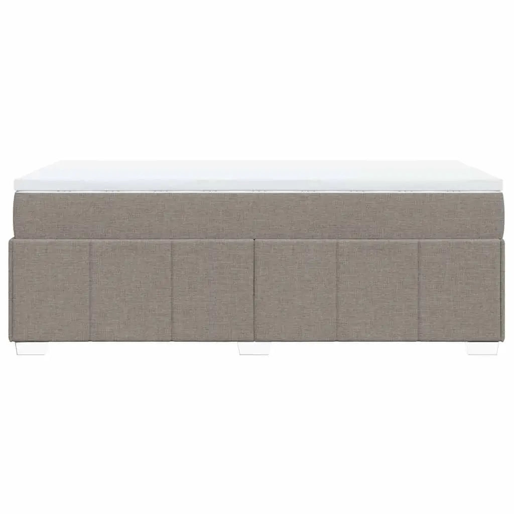 Sommier à lattes de lit avec matelas Taupe 100x200 cm Tissu - XIOS