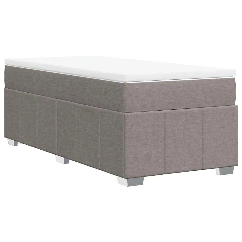 Sommier à lattes de lit avec matelas Taupe 100x200 cm Tissu - XIOS