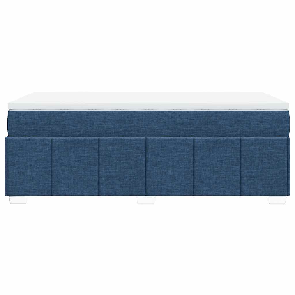 Sommier à lattes de lit avec matelas Bleu 100x200 cm Tissu - XIOS