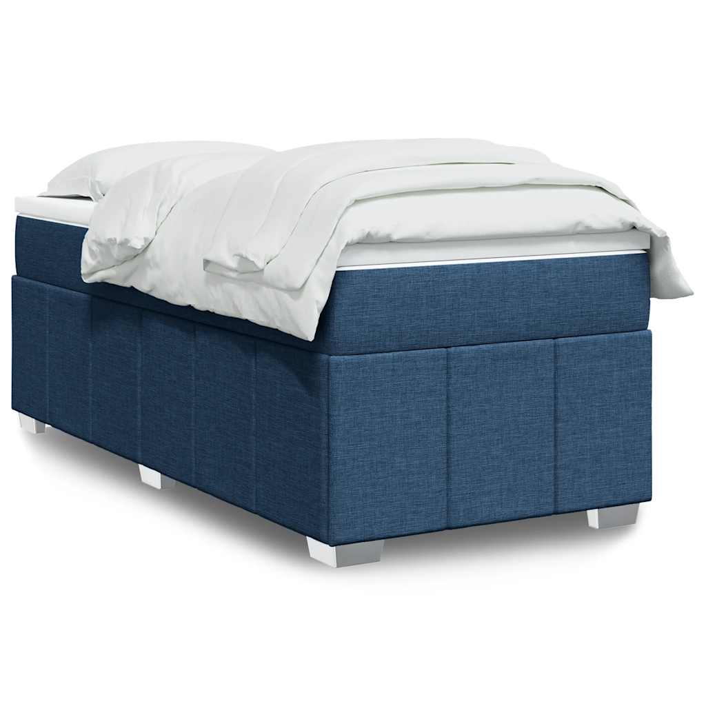 Sommier à lattes de lit avec matelas Bleu 100x200 cm Tissu - XIOS