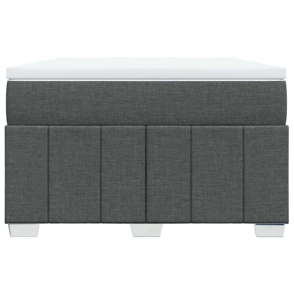 Sommier à lattes de lit avec matelas Gris foncé 120x200cm Tissu - XIOS