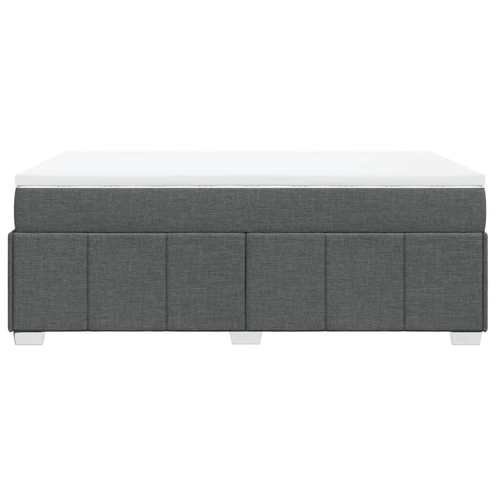 Sommier à lattes de lit avec matelas Gris foncé 120x200cm Tissu - XIOS