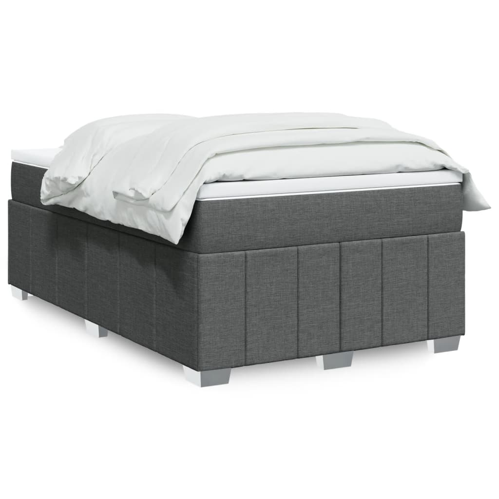 Sommier à lattes de lit avec matelas Gris foncé 120x200cm Tissu - XIOS