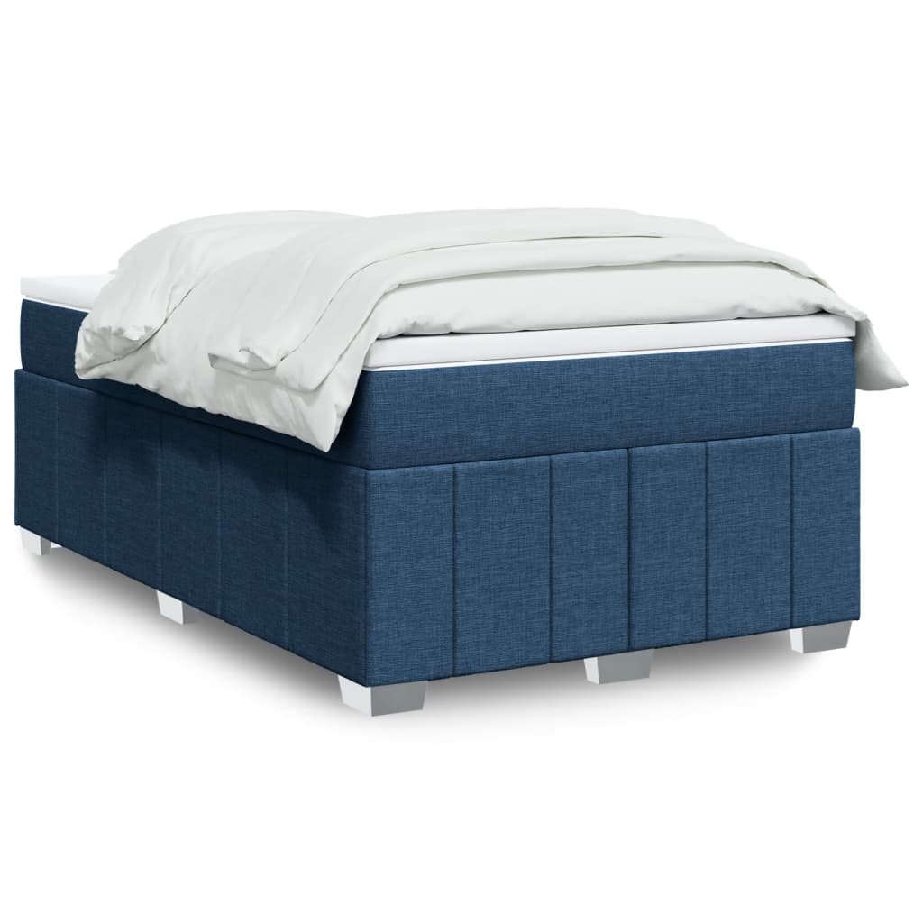 Sommier à lattes de lit avec matelas Bleu 120x200 cm Tissu - XIOS