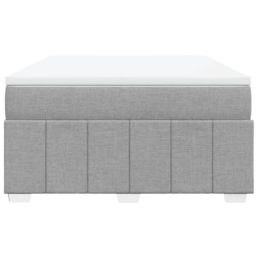 Sommier à lattes de lit avec matelas Gris clair 140x190cm Tissu - XIOS