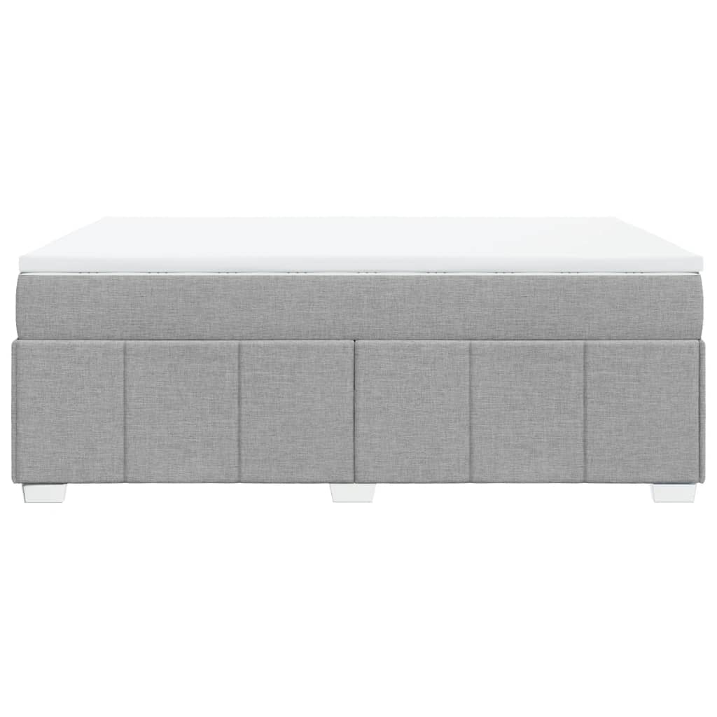 Sommier à lattes de lit avec matelas Gris clair 140x190cm Tissu - XIOS