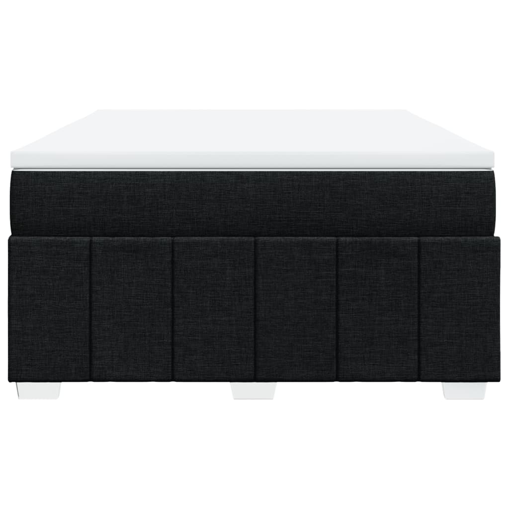 Sommier à lattes de lit avec matelas Noir 140x190 cm Tissu - XIOS